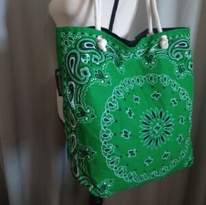 Green Paisley Tote Bag